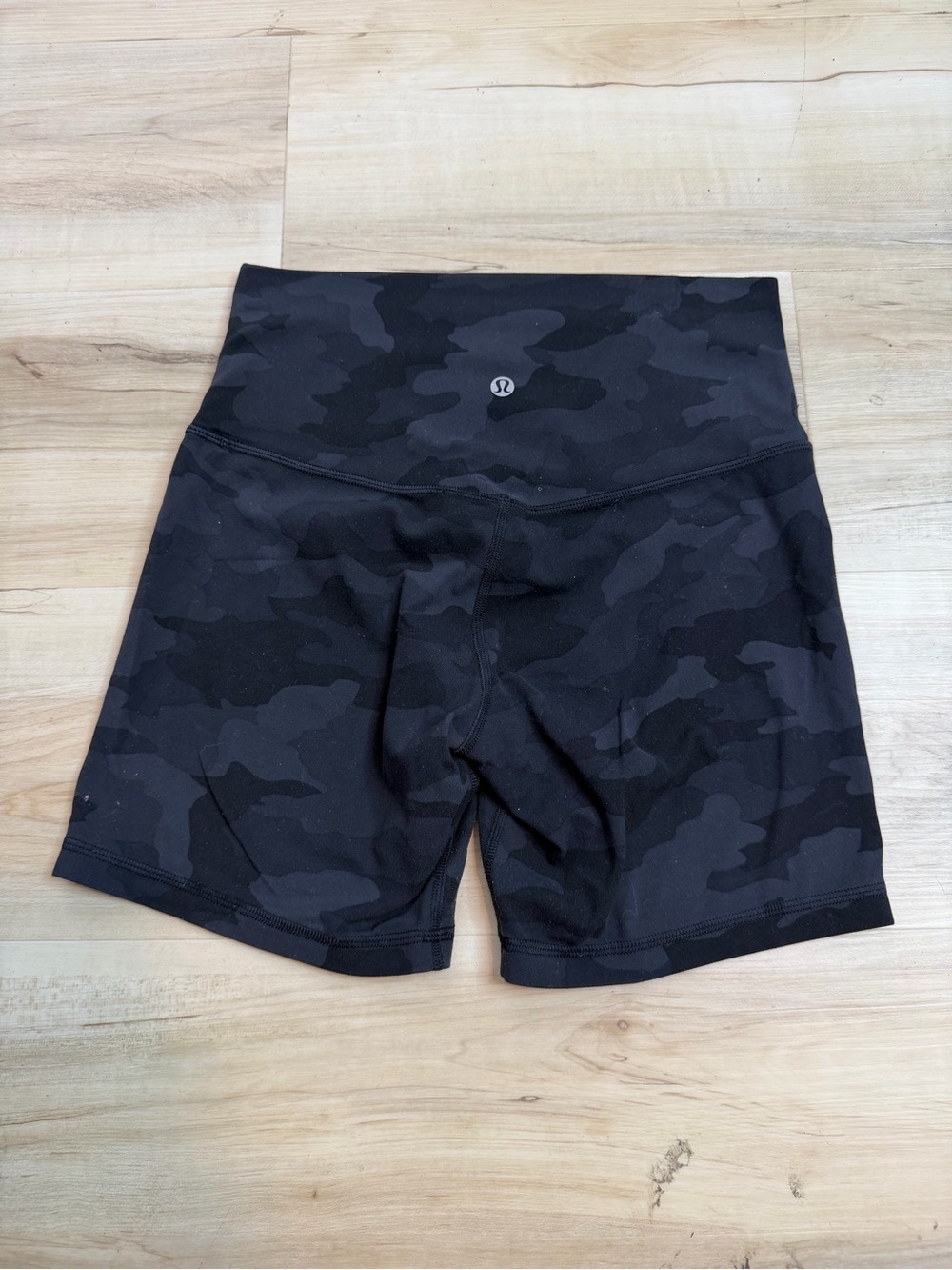 lululemon athletica Black Camo High-Rise Bike Shorts